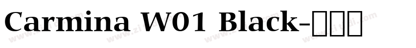 Carmina W01 Black字体转换